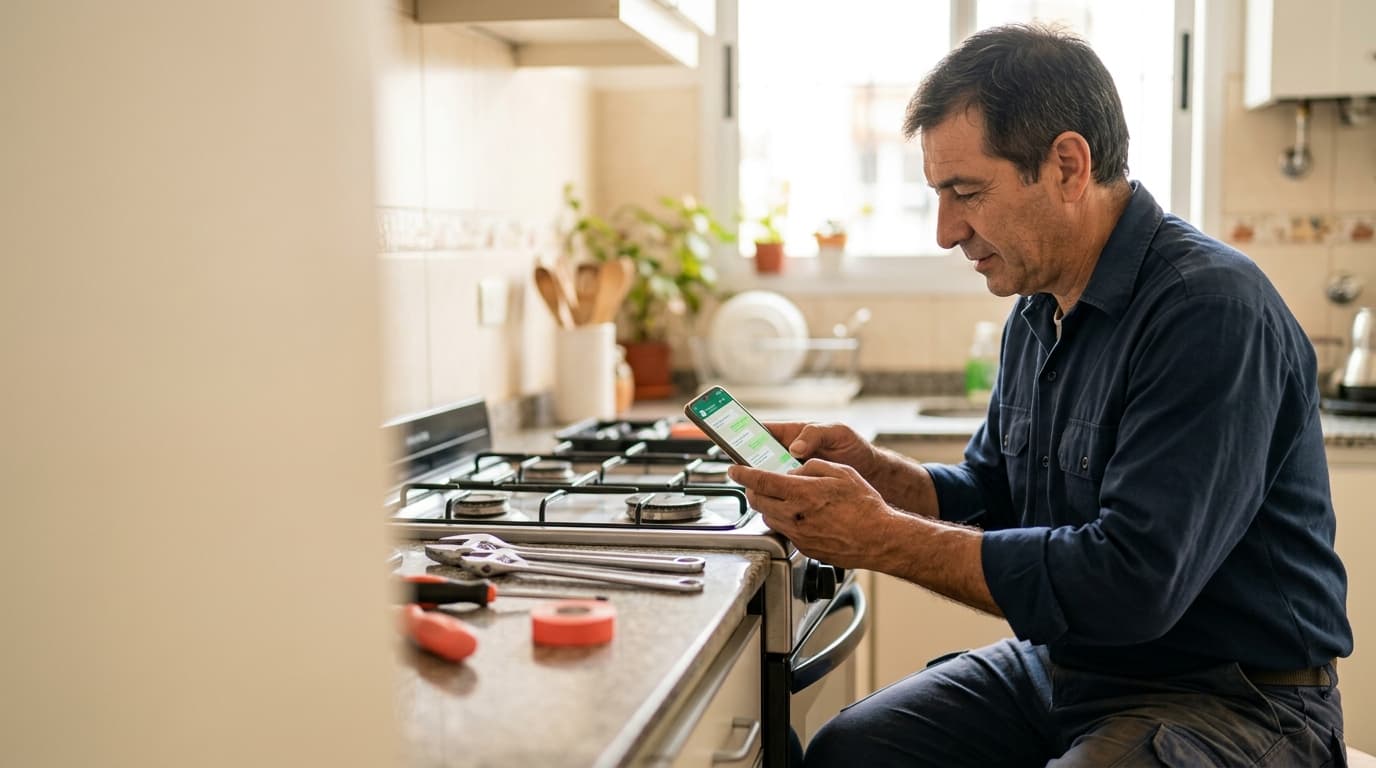 Facturá instalaciones de gas por WhatsApp