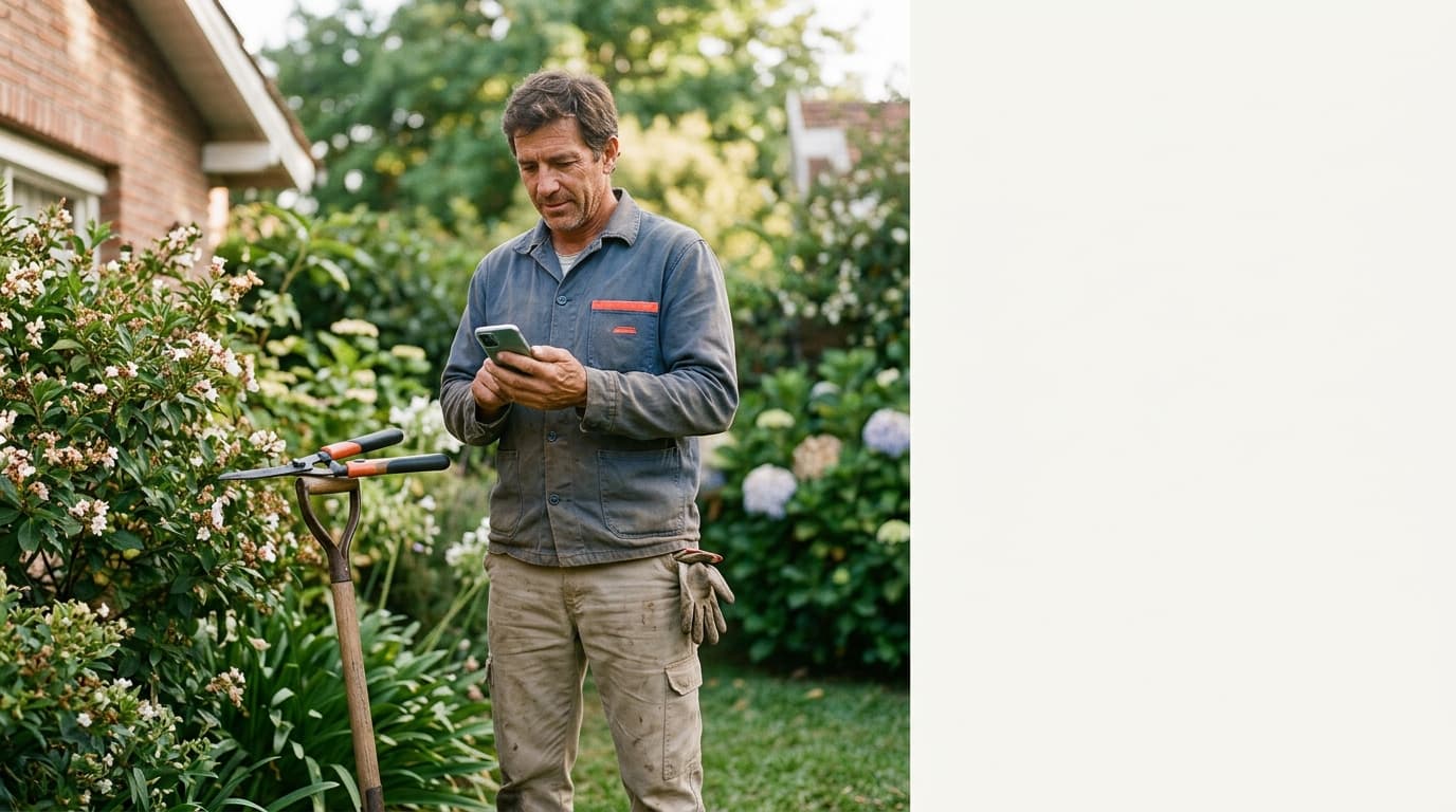 Facturá mantenimiento y jardinería por WhatsApp