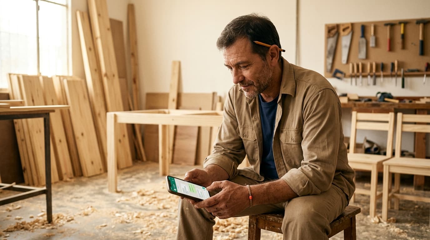 Facturá muebles y obras de carpintería por chat